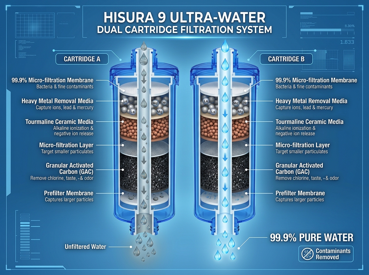Sơ đồ lõi lọc đôi UltraWater